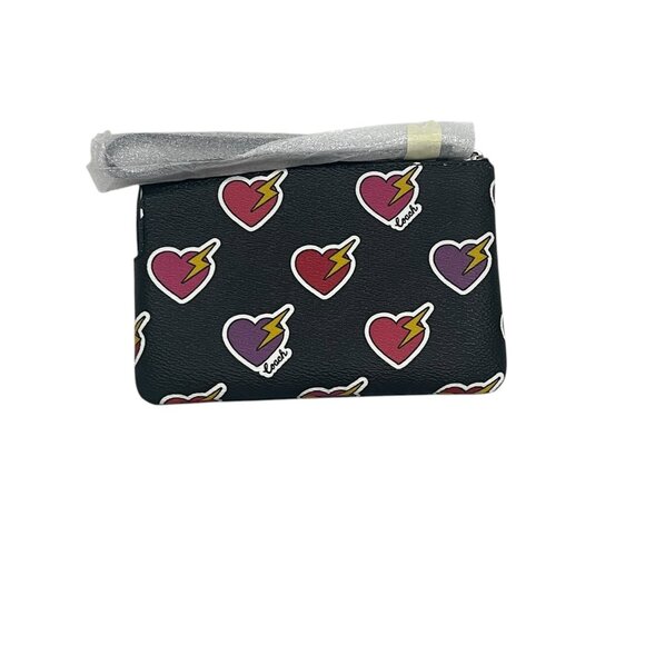 Coach Black Wristlet with Heart and Lightning Design - Picture 2 of 9